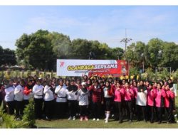 Polresta Cirebon Gelar Olahraga Bersama, Memeriahkan Acara HUT Polwan Ke-77